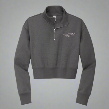 Cropped Quarter Zip Fleece