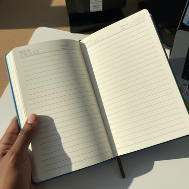 Journal Open Pages – Blue Jean